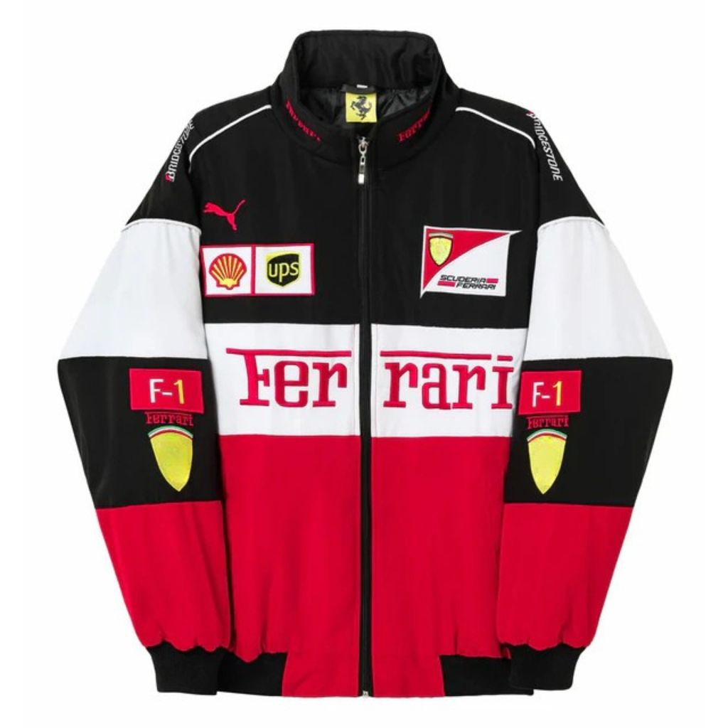White Vintage Racing Jacket
