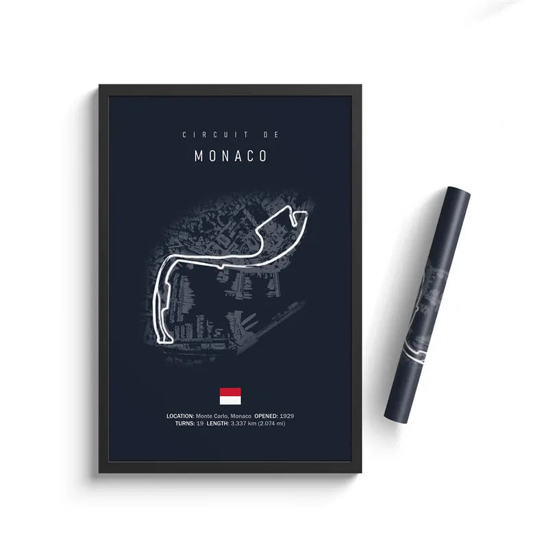 FORMULA 1 MONACO CIRCUIT POSTER